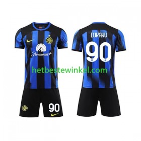 Inter Milan Lukaku 90 Voetbalshirts Kind Thuis 2023-24